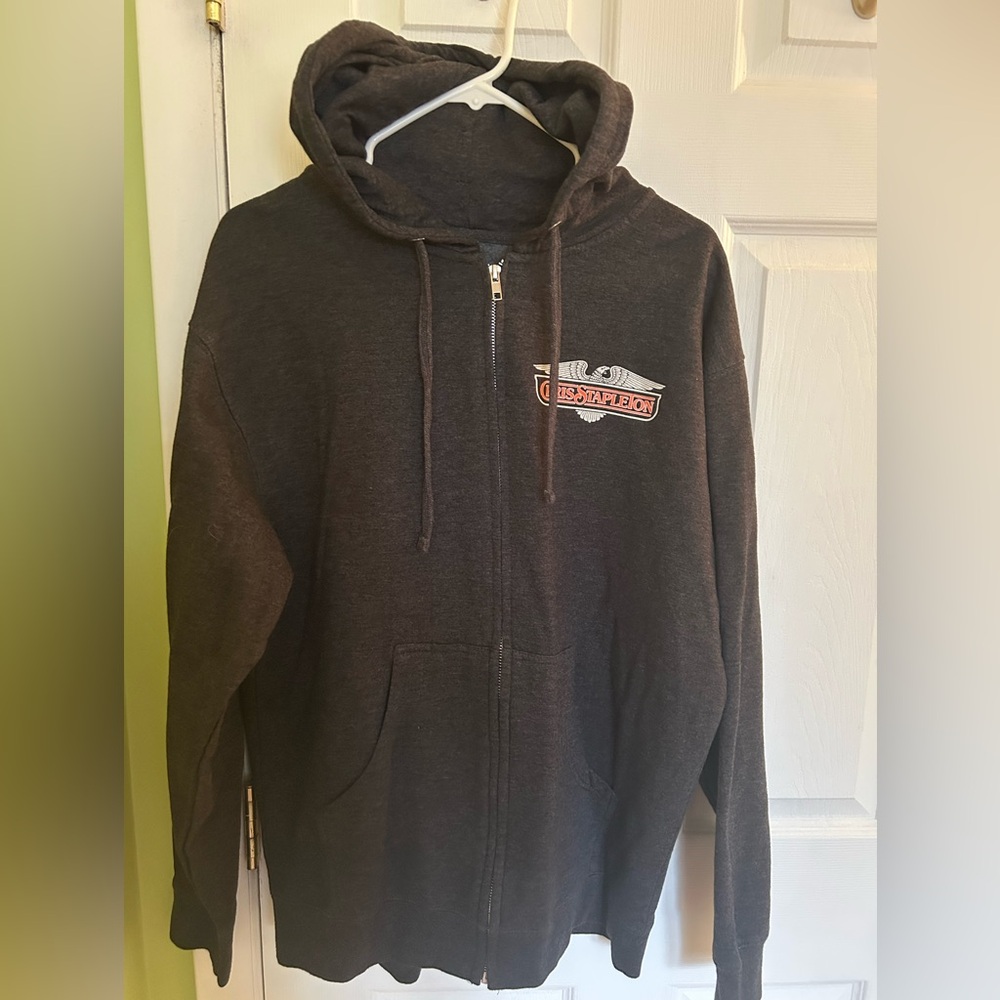 Chris Stapleton Black Zip-Up Hoodie with Logo